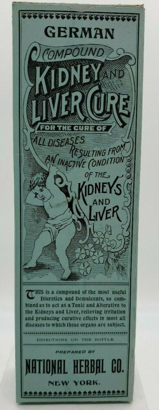 Vintage Kidney And Liver Cure Antique Box
