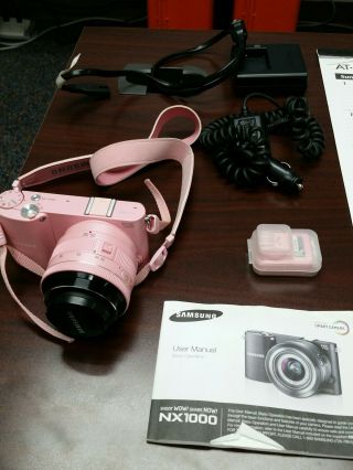 Samsung Nx Nx1000 20.  3mp Digital Camera - Pink (kit W/ 20 - 50mm Lens).  Rare Pink