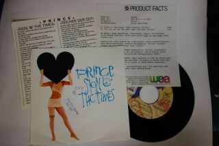 Prince - Sign Of The Times Rare Promo,  Facts 1987 Germany Wb 928 399 - 7 7 "