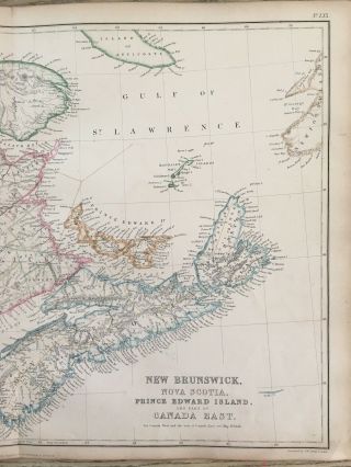 1859 EASTERN CANADA HAND COLOURED ANTIQUE MAP BY W.  G.  BLACKIE 3