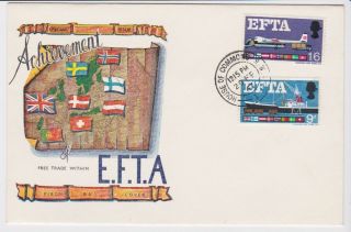 Gb Stamps Rare First Day Cover 1967 Efta Phosphor House Of Commons Unaddressed