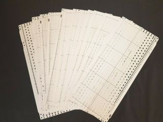 Rare Silver Reed Punch Card Knitting Machine Sk155 9mm Letters Bulky Cards X 12