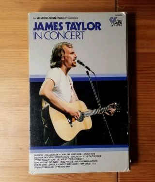 James Taylor In Concert (1979) Vhs Cbs Video Big Box Rare Oop Htf