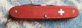 Victorinox Pioneer Settler Knife Red Alox Rare Pocket Folding Swiss