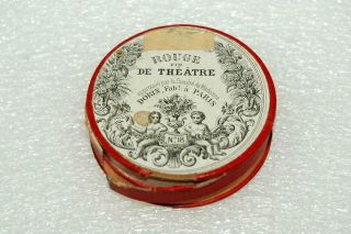 Antique French Theater Makeup Box Dorin Rouge Fin De Theatre Moulin Paris No 18