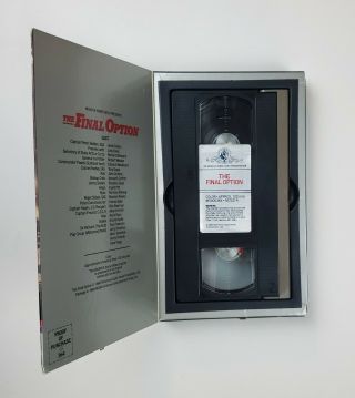 The Final Option VHS MGM 1982 Big Box Rare Action Lewis Collins Judy Davis HTF 3