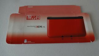 Nintendo 3ds Xl Red / Black Console Display Box Only Nfrs Rare