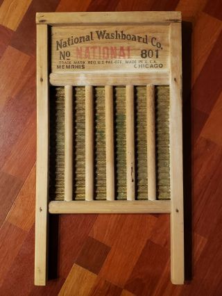 Vintage National Washboard Co.  The Brass King Top Notch No.  801 Washboard Décor