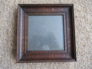 A Small Oak Antique Vintage Portrait Picture Photo Frame With Markings.