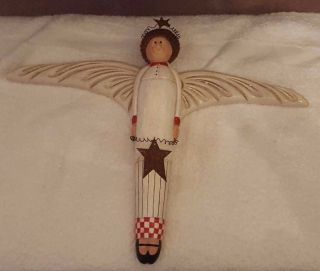 Midwest Of Cannon Falls Eddie Walker Christmas Angel W/ Stars Wall Hanger - Rare