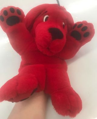 Vintage Clifford The Big Red Dog Hand Puppet Plush 1997 Rare 22