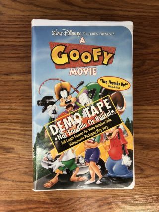 A Goofy Movie Demo Vhs Tape - Very Rare Walt Disney Home Video Kids Powerline