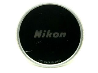 Rare Ex Nikon 72n 72mm Screw - In Metal Front Lens Cap Made In Japan Novn11
