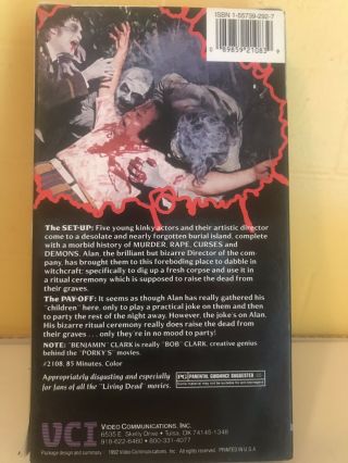 Children Shouldn’t Play With Dead Things VHS,  RARE 1972 Horror 2