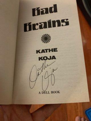 Bad Brains By Kathe Koja Signed,  Rare Us Dell Book Arc Horror Pulp Vintage Pb