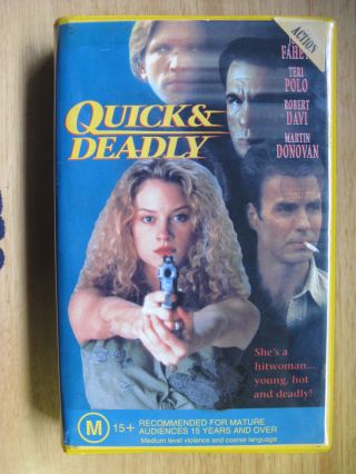 Quick And Deadly Vhs - Clamshell Cover - Rare.  Jeff Fahey.