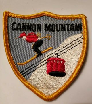 Vintage Cannon Mountain Embroidered Cloth Ski Patch Hampshire Skiing