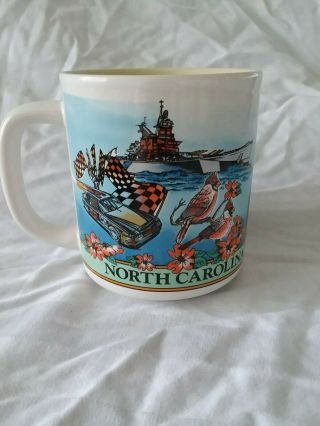 Rare Vintage North Carolina Nc American Souvenir Coffee Mug 1970 