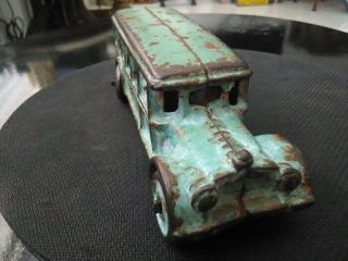 Rare Vintage Cast Iron Toy Bus 6 1/3” Hubley?