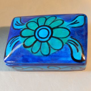 Mid Century Rimini Blue Bitossi Aldo Londi Italian Pottery Raymor Covered Box