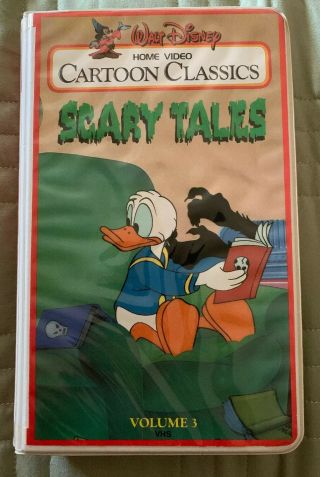 1983 Walt Disney Home Video On Vhs Cartoon Classics Scary Tales Volume 3 Rare