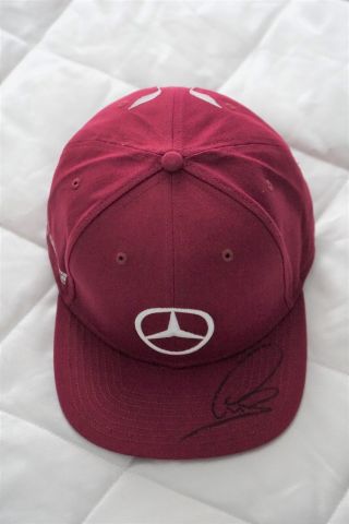 Lewis Hamilton Signed Official Cap Mercedes (spain Monaco) 2016.  Rare