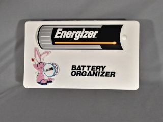 Vintage Energizer Battery Organizer W/ Rare Energizer Precision Battery Checker.