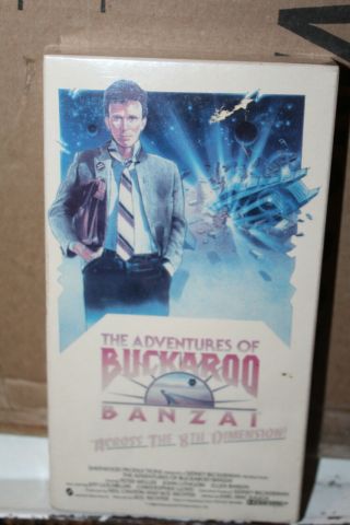 Vintage Vhs 1985 The Adventures Of Buckaroo Banzai Across The 8th Dimension Rare