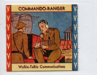 Commando Ranger 12 Rare Wwii War Gum Strip Card Walkie Talkies Near