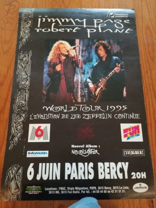 Jimmy Page Robert Plant World Tour 1995 Poster  Rare