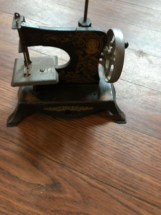 Antique Vintage Casige Black Toy Hand Crank Sewing Machine Germany