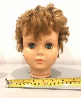 Huge Creepy Doll Head With Open/close Eyes Almost 9” Tall Halloween Craft