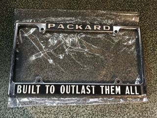 Rare Vintage Packard Dealer Advertising License Plate Frame
