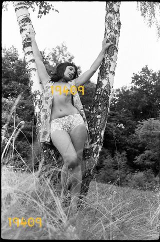Semi Nude Girl In Transparent Panties,  1970’s Vintage Fine Art Negative