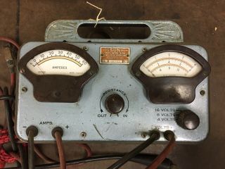 Vintage Sun Electric Corporation Volt Ampere Current Meter Model Ca Antique