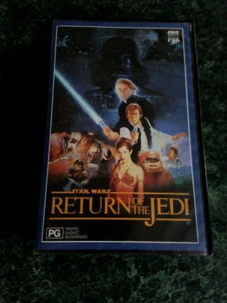 Star Wars - Return Of The Jedi Rare Fatbox Clamshell Vhs Pal Video