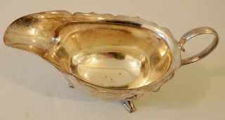Gravy Boat: Silver Plate: Early 20th Century: Medium Size: Marked Fx.  R: Vgc: