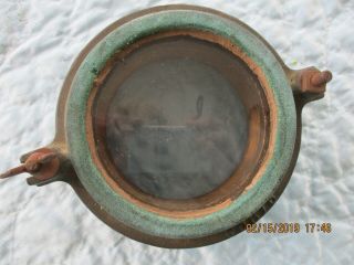 Vintage Antique Copper? Bronze? Brass? Hinged Ship ' s Port Hole Porthole 2