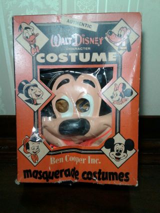 Vintage Mickey Mouse Ben Cooper Halloween Costume Child Small 4 - 6 Rare