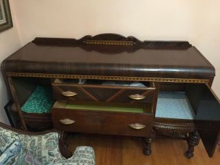 Dresser long wooden antique 3
