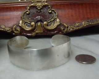 Antique Victorian Sterling Silver Heavy Rare Signet Bracelet