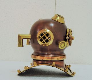 Diving Antique Brass Mini Divers Helmet Vintage Yt Us Navy Scuba Model S