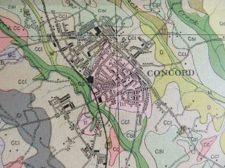 1910 Antique Color Map Cabarrus County North Carolina Concord 32 X 24 0419 2