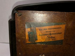 Vintage GE General Electric Bakelite Tube Radio Antique Retro Model 115 REPAIR 3