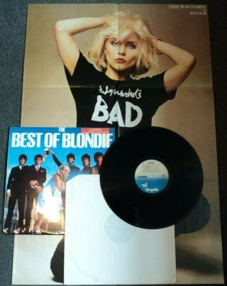 Rare Best Of Blondie Vinyl,  Poster Debbie Harry Heart Of Glass The Tide Is High
