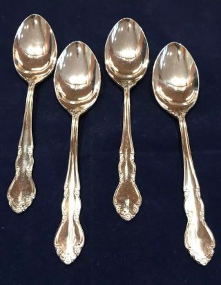 Vintage Towle Silver Plate Table Soup Spoons Set Of Four