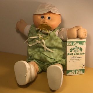 Cabbage Patch Kids Vintage 1983 Coleco Xavier Roberts Doll Preemie Certificate 3