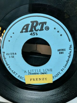 Frenzy - A Little Love / I Need Your Love 45 Rare Private Fl Early 70s Power Pop