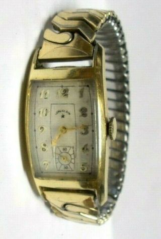 Vintage Men`s Lord Elgin 559 21 Jewel 14k Gold Filled Wristwatch
