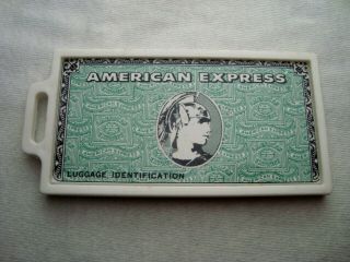 American Express Rare Luggage Identification Id Tag With Address Insert